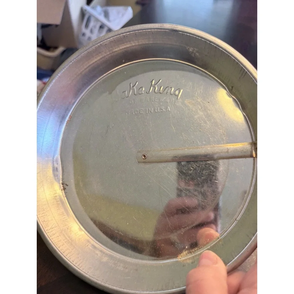 Lot of 2 Vintage Baked King Usa 8 Inch Easy Release Slider Cake Pans